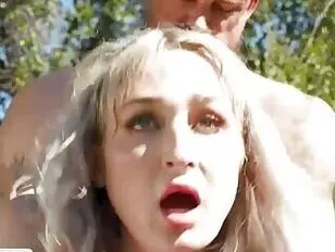 Gorgeous hiker Ember Fiera analed in the woods