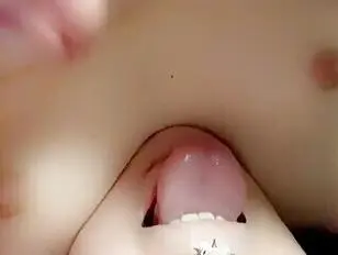 stupid slut cums in her own face