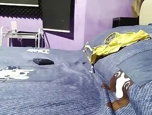 Pretty lil tranny DaniTheCutie holds a thick dildo in her tight ass this Christmas