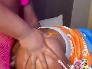 Mutual bareback sex with masked client