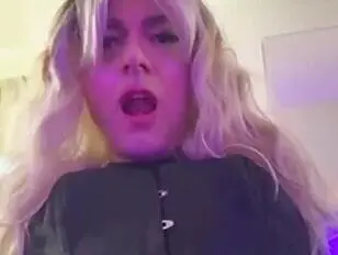 Crossdresser Tara rides big cock up her ass