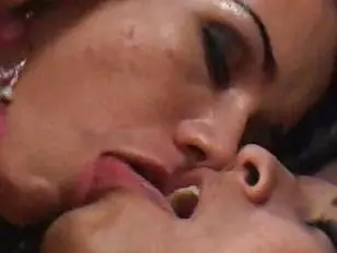 Two Hot Shemales - Two hot shemales kissing, sucking and fucking - Tranny.one