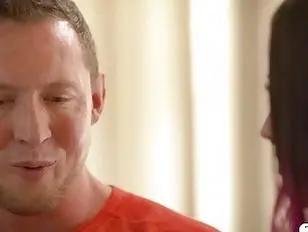 Hot TS redhead barebacked by stepbrother